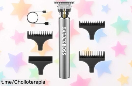 Recortadora inalámbrica BarberBoss para barba y cabello, ¡ofertón a precio loco! No te quedes sin arreglarte como quieres, aprovecha esta oportunidad única y siente la confianza al instante.