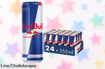 Red Bull en pack de 24 latas a precio regalado, ¡energía infinita para esos días duros! No te lo pierdas, tu cuerpo y mente lo agradecerán.