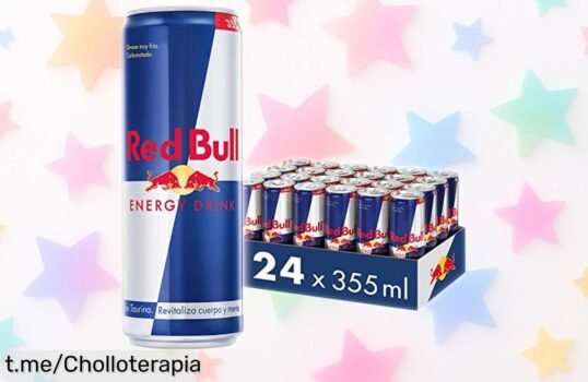 Red Bull en pack de 24 latas a precio regalado, ¡energía infinita para esos días duros! No te lo pierdas, tu cuerpo y mente lo agradecerán.