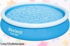 Refresca tus días de verano con la piscina hinchable Bestway Fast Set, precio rebajado que no puedes dejar escapar; ¡disfruta en casa y vive momentos inolvidables!