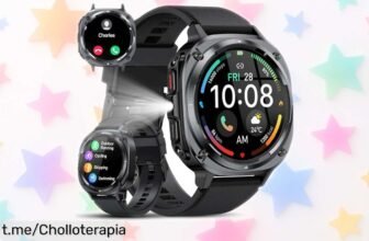 Reloj inteligente tipo militar para hombre con súper chollo: llama por Bluetooth, monitoriza tu salud y aguanta un mes ¡No dejes pasar esta oportunidad!