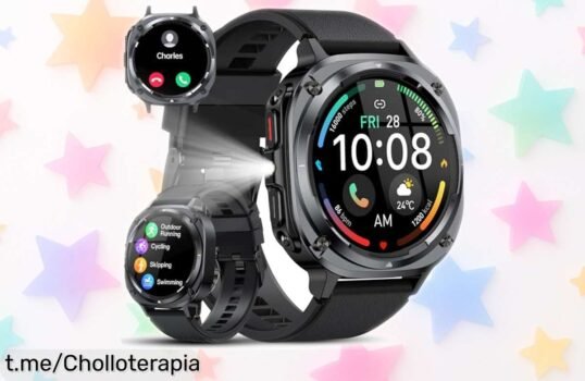 Reloj inteligente tipo militar para hombre con súper chollo: llama por Bluetooth, monitoriza tu salud y aguanta un mes ¡No dejes pasar esta oportunidad!
