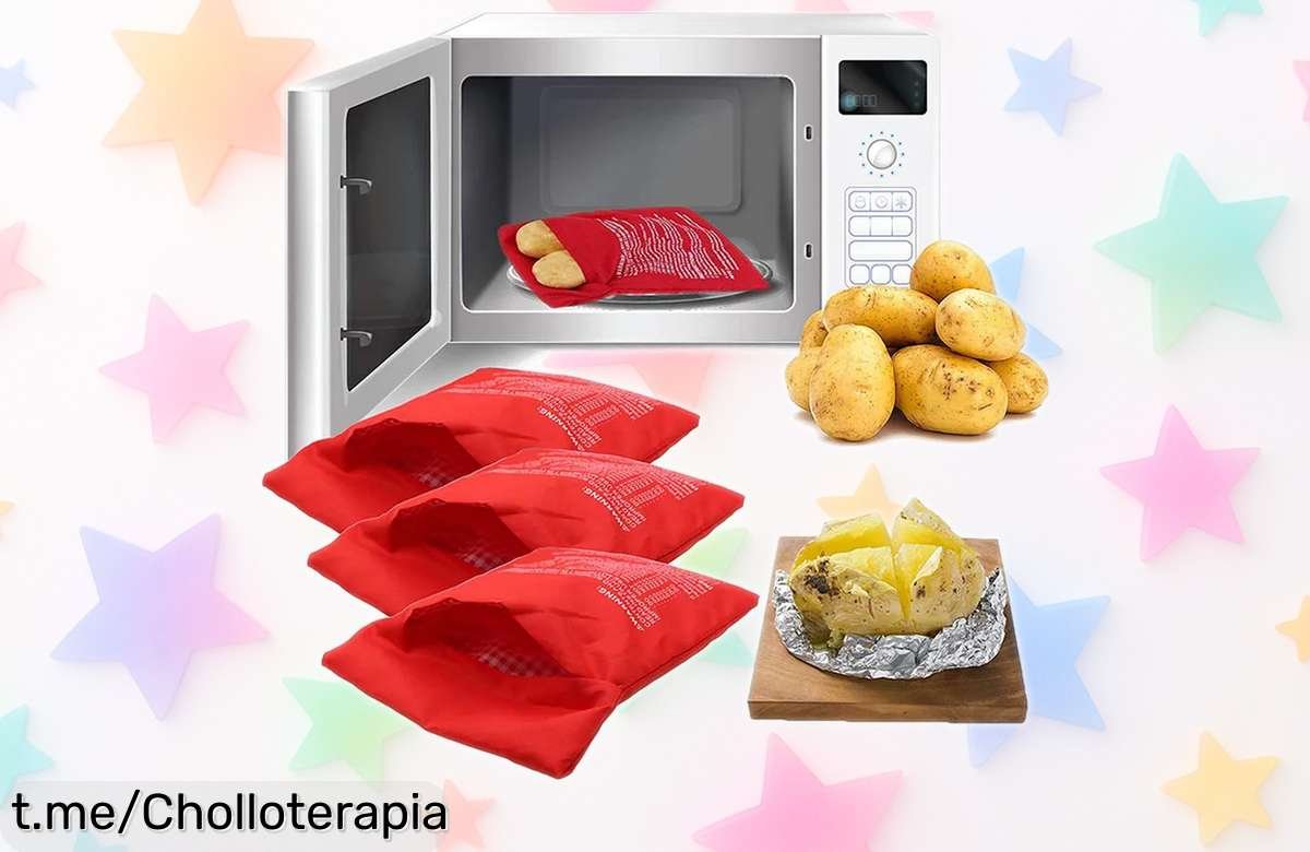 Revolucionaria bolsa reutilizable para cocinar patatas perfectas en solo 4 minutos, ahora a un precio tirado que no podrás dejar pasar. ¡Cocina fácil y disfruta al máximo!