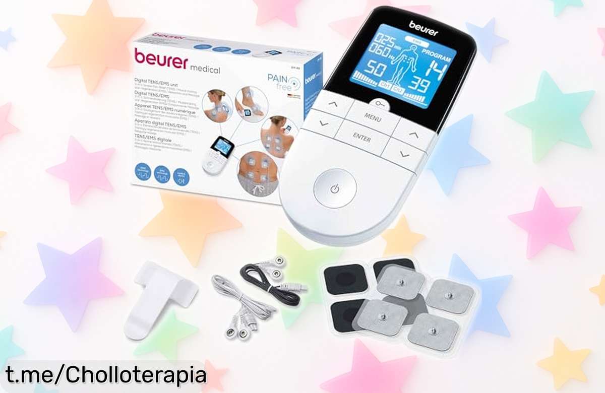 Revolucionario dispositivo TENS/EMS Beurer EM 49 que alivia el dolor y relaja con masajes, ahora a precio de ganga: ¡no te lo pierdas!