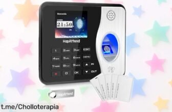 Revolutionaria máquina de fichar empleados Huella y RFID, con un ofertón que te ahorra tiempo y esfuerzo en segundos, ¡no dejes pasar esta oportunidad única para tu negocio!