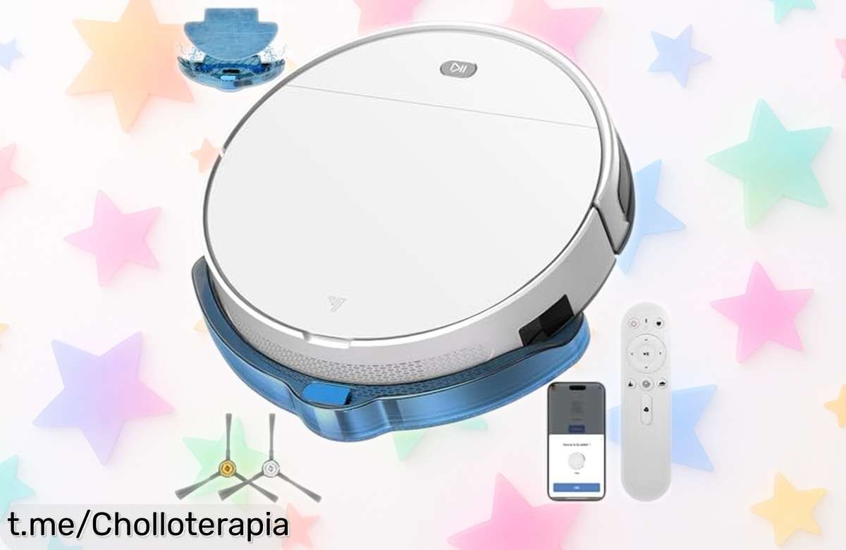Robot aspirador y fregasuelos 2 en 1 que brilla por su potencia, controlalo desde tu móvil o Alexa ¡no te pierdas este ofertón de locura! Tu hogar a otro nivel sin esfuerzo.