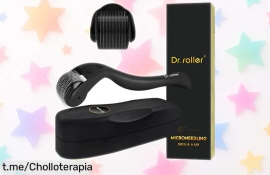 Rodillo de microagujas Dr.roller para barba y pelo: ¡activa tus folículos y dale vida a tu vello con este descuentazo que no puedes dejar pasar!