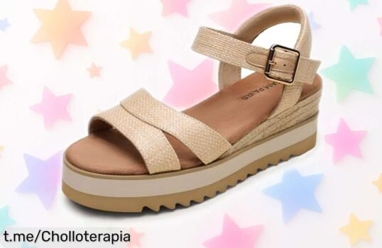 Sandalias de cuña DREAM PAIRS SDWS26012W con plataforma de esparto a precio irreal, ¡no te las puedes perder! Dale un toque especial a tu look diario y siéntete única.