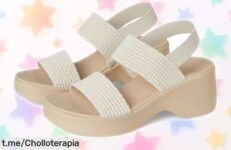 Sandalias de tacón ancho Skechers Cali Day para mujer, estilo fresco a un precio de escándalo que hará sonreír tus pies y tu bolsillo ¡No te lo pierdas!