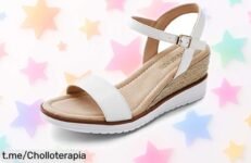 Sandalias de vestir DREAM PAIRS con tacón cuña: ¡Descuentazo a precio de risa para lucir perfecta en cualquier ocasión! No te las pierdas, es tu momento de brillar.