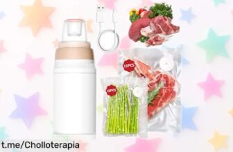 Selladora al vacío portátil que conserva tu comida fresca hasta 6 veces más y sella en solo 5 segundos, ¡un ofertón con 30 bolsas reutilizables que no puedes dejar pasar!