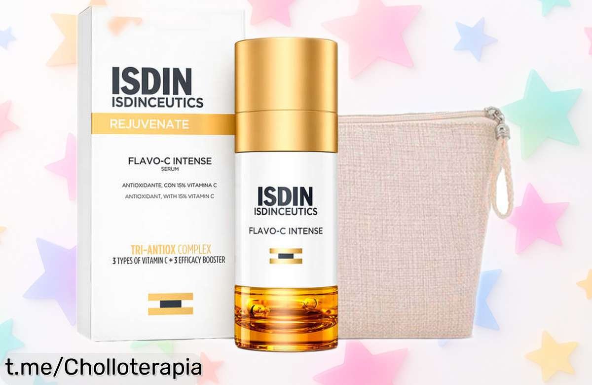 Sérum antimanchas Isdinceutics Flavo-C Intense con neceser de regalo, ¡prepárate para lucir una piel radiante a un precio de escándalo que no puedes dejar pasar!