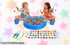 Set XXL de pesca magnética para peques con piscina hinchable, ¡un ofertón que asegurará risas y juegos en familia a un precio increíblemente bajo!