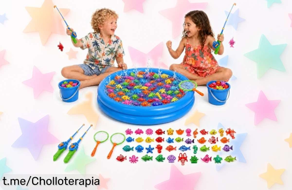 Set XXL de pesca magnética para peques con piscina hinchable, ¡un ofertón que asegurará risas y juegos en familia a un precio increíblemente bajo!