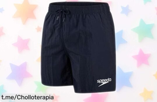 Short de baño Speedo Essential con bolsillos drenantes y cintura ajustable a precio loco, ¡no te lo puedes perder! Aprovéchate del chollo y disfruta sin preocupaciones.