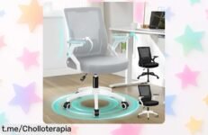 Silla de escritorio Alfordson ajustable: comodidad total y ahorro de espacio en un ofertón que no puedes dejar pasar, ¡dale vida a tu rincón de trabajo ya!
