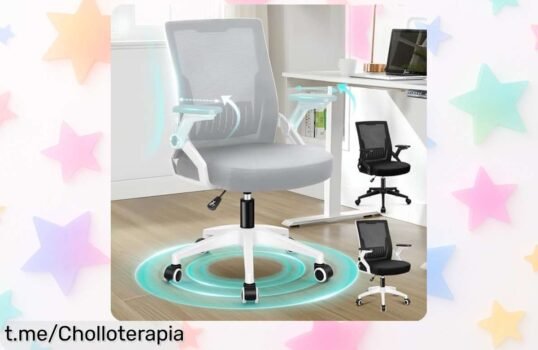 Silla de escritorio Alfordson ajustable: comodidad total y ahorro de espacio en un ofertón que no puedes dejar pasar, ¡dale vida a tu rincón de trabajo ya!