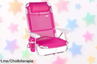 Silla de playa plegable con respaldo multiposición y acolchado, un ofertón que te hará disfrutar del sol sin preocupaciones ¡No dejes pasar esta oportunidad única!