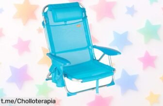 Silla de playa plegable multiposición con cojín y asa: el ofertón perfecto para disfrutar del verano ¡no te lo pierdas, relájate donde quieras a un precio increíble!