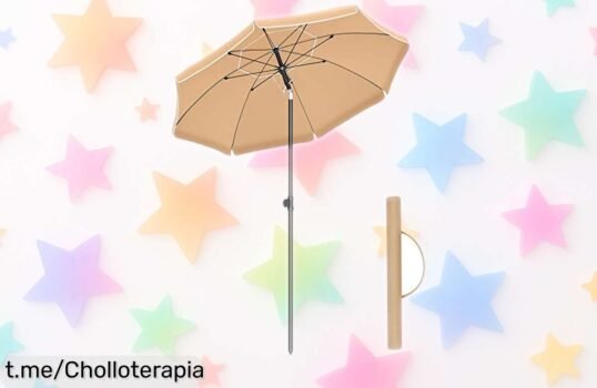 Sombrilla de balcón SONGMICS que se inclina y repele el sol, ¡un ofertón irrepetible! ¡Hazte con ella ya y disfruta del buen tiempo sin preocupaciones!
