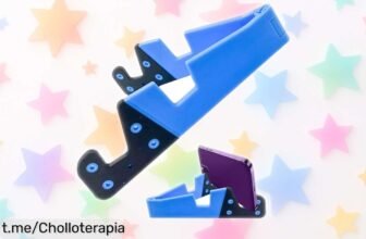 Soporte plegable para teléfono y tablet, portátil y resistente a un precio que dejarás con la boca abierta, ¡no dejes pasar este super chollo que hará tus días más fáciles!