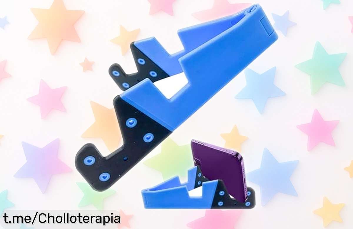 Soporte plegable para teléfono y tablet, portátil y resistente a un precio que dejarás con la boca abierta, ¡no dejes pasar este super chollo que hará tus días más fáciles!