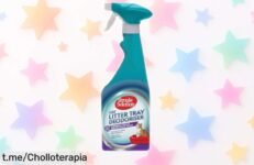 Spray eliminador de olores para arena de gato Simple Solution, ¡ofertón imperdible! Dile adiós a los malos olores con 500 ml que rinden más de 40 usos. No lo pienses y adquiere el tuyo ya mismo.