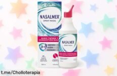 Spray nasal Nasalmer de agua de mar, el aliado perfecto para despejar tu nariz al instante. ¡No pierdas esta oportunidad y respira con libertad ahora mismo!