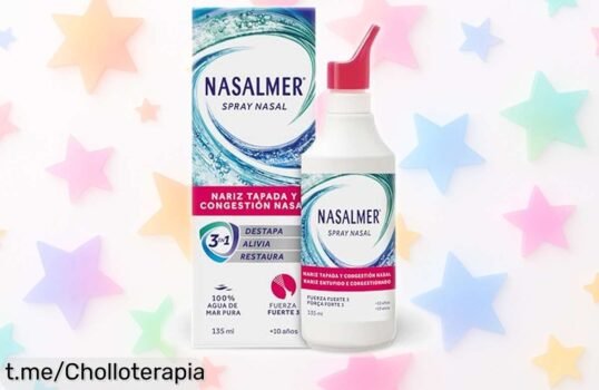 Spray nasal Nasalmer de agua de mar, el aliado perfecto para despejar tu nariz al instante. ¡No pierdas esta oportunidad y respira con libertad ahora mismo!