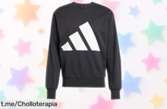 Sudadera clásica de hombre adidas Essentials con logo XXL a precio loco: renueva tu look fácil y rápido, ¡no te quedes sin la tuya antes de que se agoten!