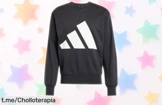 Sudadera clásica de hombre adidas Essentials con logo XXL a precio loco: renueva tu look fácil y rápido, ¡no te quedes sin la tuya antes de que se agoten!