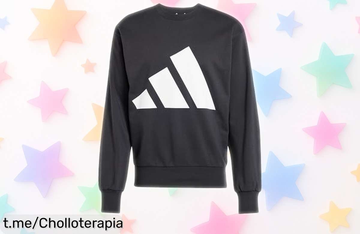 Sudadera clásica de hombre adidas Essentials con logo XXL a precio loco: renueva tu look fácil y rápido, ¡no te quedes sin la tuya antes de que se agoten!