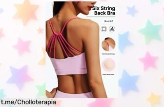 Sujetador deportivo sin espalda para mujer con relleno fijo, aprovecha este precio regalado que te hará sentir increíble en cada entreno. ¡No dejes pasar esta oferta única!