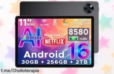 Tablet POPUX U11 Pro de 11” con 30GB de RAM, cupón para un precio de risa y diversión garantizada; ¡no te quedes sin la tuya!