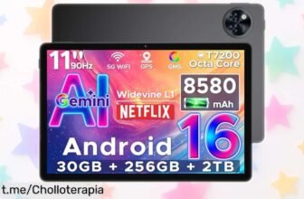 Tablet POPUX U11 Pro de 11” con 30GB de RAM, cupón para un precio de risa y diversión garantizada; ¡no te quedes sin la tuya!