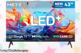 Tele 43” QLED Metz con colores que flipan y sonido envolvente a un precio tirado, ¡no dejes pasar esta oportunidad única para hacer de tu hogar el mejor cine!