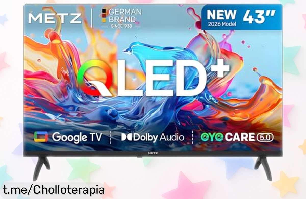 Tele 43” QLED Metz con colores que flipan y sonido envolvente a un precio tirado, ¡no dejes pasar esta oportunidad única para hacer de tu hogar el mejor cine!