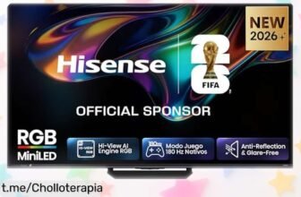 Tele Hisense 55UR8S: Colores vibrantes y sonido envolvente a un precio loco que no puedes dejar pasar, ¡elige la mejor experiencia de entretenimiento ahora mismo!