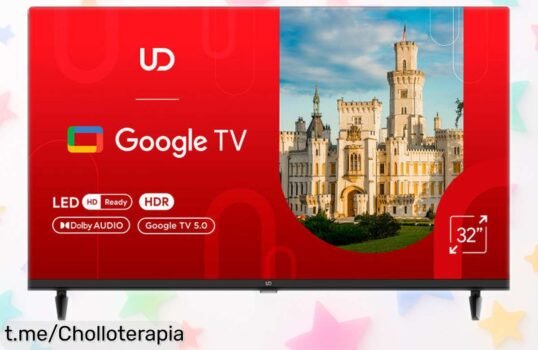 Televisor LED Smart de 32 pulgadas con Google TV y Dolby Audio a precio de escándalo, transforma tu salón en una sala de cine sin complicaciones. ¡No te lo pierdas!
