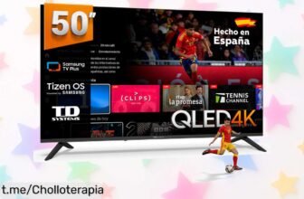 Televisor TD Systems de 50 pulgadas QLED 4K, ¡ofertón increíble! Con Gaming Hub y acceso a tus series favoritas. Aprovecha el precio loco antes de que desaparezca esa emoción en tu sala.
