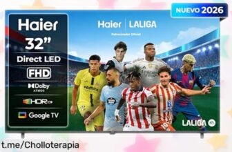 Televisor smart Haier K85 Full HD 32” con Google TV y Dolby Audio, ¡precio loco que hará que tus noches de cine sean inolvidables!