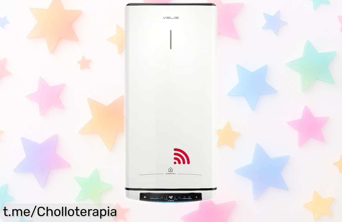 Termo eléctrico Ariston Velis Pro Wifi 100L: Calienta agua en un abrir y cerrar de ojos, ¡y lo controlas desde tu móvil! Ahorra ahora con este precio de escándalo y lleva el confort a casa.