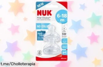 Tetina anticólicos de silicona NUK First Choice para bebés: El pack de 2 a un precio chollo que no puedes dejar pasar, ¡las tomas sin sorpresas y disfrutando cada bocado!