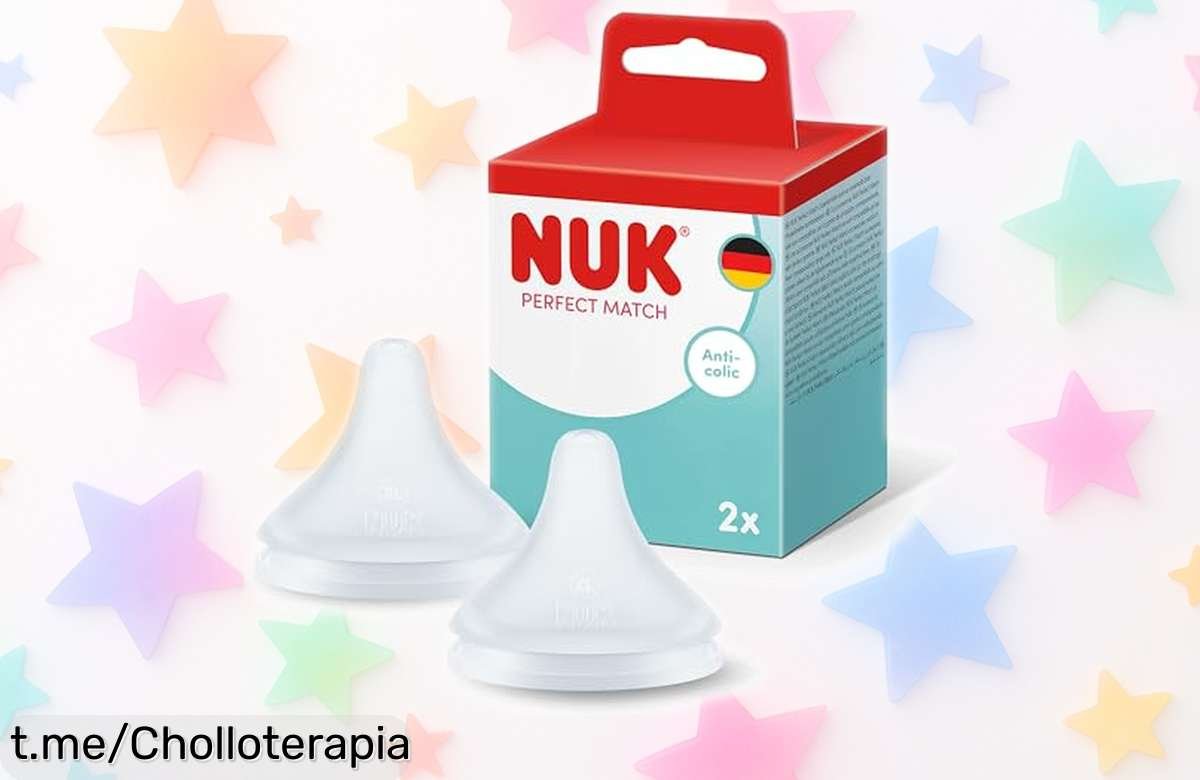 Tetinas para biberón NUK Perfect Match pack de 2, el super chollo que tu bebé necesita para beber tranquilo y sin llorar, ¡aprovecha esta oferta antes de que se acabe!