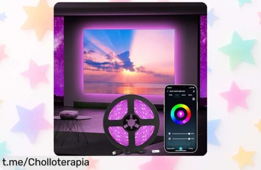 Tira de luces LED RGB Diyife que baila con la música y se controla con Alexa, ¡un iluminado superversátil a un precio loco que te hará querer fiesta todos los días!