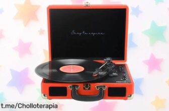 Tocadiscos Prixton VC400 con bluetooth y altavoces integrados: ¡la forma más fácil de digitalizar tu música vintage a un precio de escándalo! No te quedes sin el tuyo.