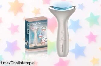 Tonificador facial eléctrico Cecotec FaceCare Face&Neck Pro a precio loco: mejora la firmeza y arrugas en minutos, ¡radiante y lista para brillar! No dejes pasar esta oportunidad.