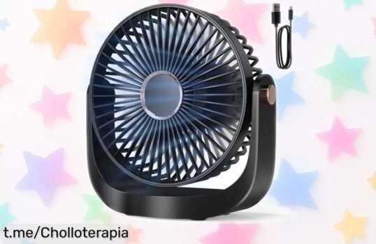 Ventilador de mesa portátil DDHTSAL: un ofertón que no se repite, brisa ideal en cualquier lugar y comodidad para tus noches. ¡Consíguelo ya antes que desaparezca!