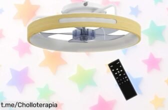 Ventilador de techo HOMCOM con luz LED y control remoto a un precio loco, ¡rebajado para que disfrutes del aire fresco en cada rincón de tu hogar!