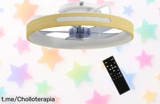 Ventilador de techo HOMCOM con luz LED y control remoto a un precio loco, ¡rebajado para que disfrutes del aire fresco en cada rincón de tu hogar!
